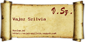 Vajsz Szilvia névjegykártya